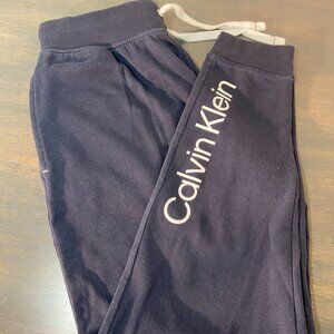 Calvin Klein Sleepwear Jogger Pants | Black Logo Lounge Sweatpants | M
